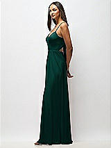 Alt View 2 Thumbnail - Evergreen Tie-Back Cutout Maxi Dress with Front Slit