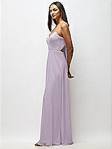 Alt View 2 Thumbnail - Lilac Haze Tie-Back Cutout Maxi Dress with Front Slit