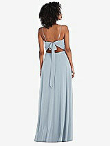 Rear View Thumbnail - Mist Tie-Back Cutout Maxi Dress with Front Slit