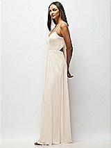 Alt View 2 Thumbnail - Oat Tie-Back Cutout Maxi Dress with Front Slit