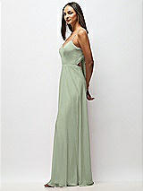 Alt View 2 Thumbnail - Sage Tie-Back Cutout Maxi Dress with Front Slit
