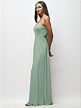 Alt View 2 Thumbnail - Seagrass Tie-Back Cutout Maxi Dress with Front Slit