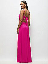 Alt View 3 Thumbnail - Think Pink Tie-Back Cutout Maxi Dress with Front Slit