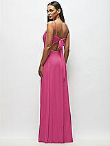 Alt View 3 Thumbnail - Tea Rose Tie-Back Cutout Maxi Dress with Front Slit