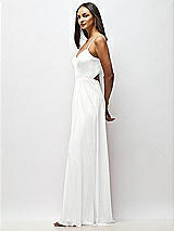 Alt View 2 Thumbnail - White Tie-Back Cutout Maxi Dress with Front Slit