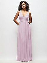 Alt View 6 Thumbnail - Suede Rose Deep V-Neck Chiffon Maxi Dress