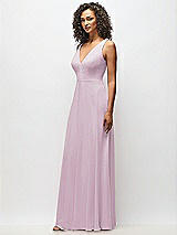 Alt View 7 Thumbnail - Suede Rose Deep V-Neck Chiffon Maxi Dress