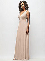 Alt View 7 Thumbnail - Topaz Deep V-Neck Chiffon Maxi Dress