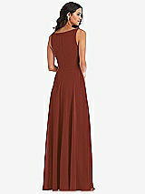 Alt View 5 Thumbnail - Auburn Moon Deep V-Neck Chiffon Maxi Dress