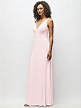 Alt View 7 Thumbnail - Ballet Pink Deep V-Neck Chiffon Maxi Dress