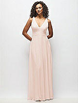 Alt View 6 Thumbnail - Cameo Deep V-Neck Chiffon Maxi Dress