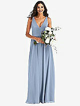 Alt View 2 Thumbnail - Cloudy Deep V-Neck Chiffon Maxi Dress