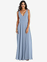 Alt View 3 Thumbnail - Cloudy Deep V-Neck Chiffon Maxi Dress