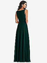 Alt View 5 Thumbnail - Evergreen Deep V-Neck Chiffon Maxi Dress