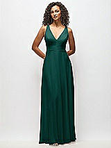 Alt View 6 Thumbnail - Evergreen Deep V-Neck Chiffon Maxi Dress