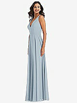 Alt View 4 Thumbnail - Mist Deep V-Neck Chiffon Maxi Dress