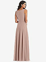 Alt View 5 Thumbnail - Neu Nude Deep V-Neck Chiffon Maxi Dress