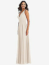 Alt View 4 Thumbnail - Oat Deep V-Neck Chiffon Maxi Dress