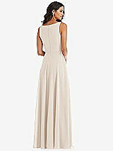 Alt View 5 Thumbnail - Oat Deep V-Neck Chiffon Maxi Dress