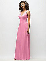 Alt View 7 Thumbnail - Orchid Pink Deep V-Neck Chiffon Maxi Dress