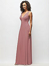 Alt View 7 Thumbnail - Rosewood Deep V-Neck Chiffon Maxi Dress