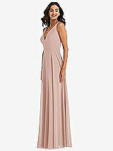 Alt View 4 Thumbnail - Toasted Sugar Deep V-Neck Chiffon Maxi Dress