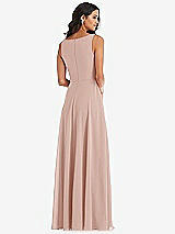 Alt View 5 Thumbnail - Toasted Sugar Deep V-Neck Chiffon Maxi Dress