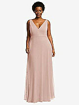 Front View Thumbnail - Toasted Sugar Deep V-Neck Chiffon Maxi Dress