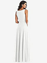 Alt View 5 Thumbnail - White Deep V-Neck Chiffon Maxi Dress