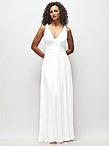 Alt View 6 Thumbnail - White Deep V-Neck Chiffon Maxi Dress