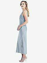 Side View Thumbnail - Mist One-Shoulder Asymmetrical Midi Slip Dress