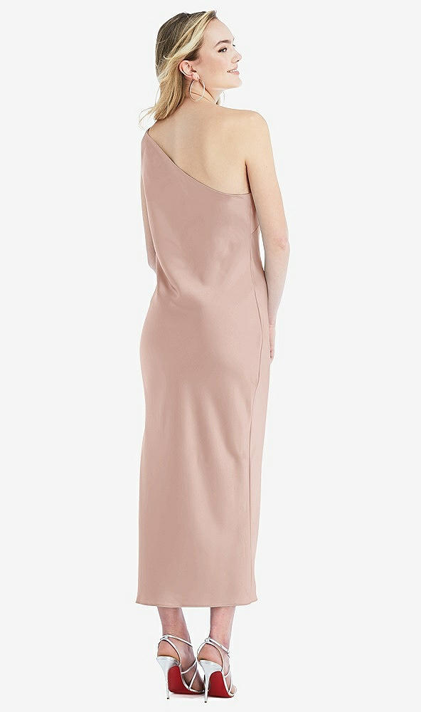 Back View - Toasted Sugar One-Shoulder Asymmetrical Midi Slip Dress