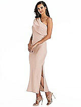 Alt View 2 Thumbnail - Cameo Draped One-Shoulder Convertible Midi Slip Dress