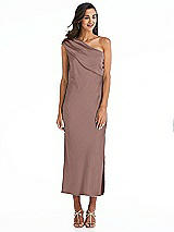 Alt View 1 Thumbnail - Sienna Draped One-Shoulder Convertible Midi Slip Dress