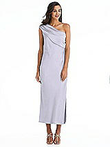 Alt View 1 Thumbnail - Silver Dove Draped One-Shoulder Convertible Midi Slip Dress