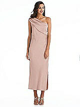 Alt View 1 Thumbnail - Toasted Sugar Draped One-Shoulder Convertible Midi Slip Dress