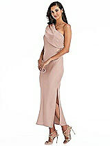 Alt View 2 Thumbnail - Toasted Sugar Draped One-Shoulder Convertible Midi Slip Dress