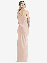 Rear View Thumbnail - Cameo One-Shoulder Asymmetrical Maxi Slip Dress