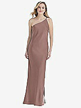 Front View Thumbnail - Sienna One-Shoulder Asymmetrical Maxi Slip Dress