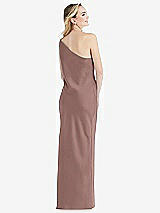 Rear View Thumbnail - Sienna One-Shoulder Asymmetrical Maxi Slip Dress