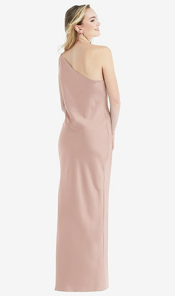 Back View - Toasted Sugar One-Shoulder Asymmetrical Maxi Slip Dress