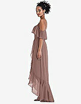 Side View Thumbnail - Sienna Off-the-Shoulder Ruffled High Low Maxi Dress