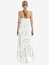 Rear View Thumbnail - Bleu Garden Scoop Neck Ruffle-Trimmed High Low Maxi Dress