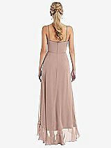 Rear View Thumbnail - Neu Nude Scoop Neck Ruffle-Trimmed High Low Maxi Dress