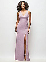 Alt View 1 Thumbnail - Suede Rose Criss-Cross Cutout Back Maxi Dress with Front Slit