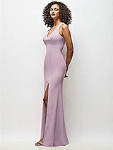 Alt View 2 Thumbnail - Suede Rose Criss-Cross Cutout Back Maxi Dress with Front Slit