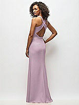 Alt View 3 Thumbnail - Suede Rose Criss-Cross Cutout Back Maxi Dress with Front Slit