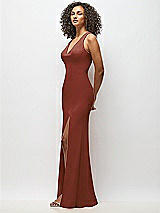 Alt View 2 Thumbnail - Auburn Moon Criss-Cross Cutout Back Maxi Dress with Front Slit
