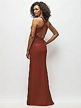 Alt View 3 Thumbnail - Auburn Moon Criss-Cross Cutout Back Maxi Dress with Front Slit