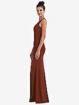 Side View Thumbnail - Auburn Moon Criss-Cross Cutout Back Maxi Dress with Front Slit